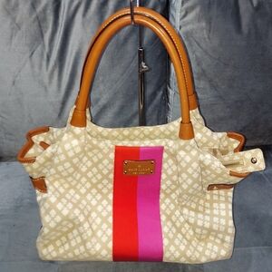 KATE SPADE NEW YORK "STEVIE" VINTAGE CLASSIC SPADE STUCCO SHOULDER BAG LIKE NEW